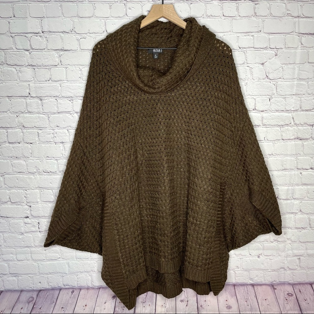 a.n.a. Cowl poncho style sweater